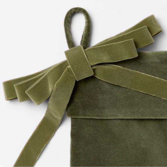 Velvet Bow Stocking Green - Threshold™ designed with Studio McGee - Picture 3 of 3